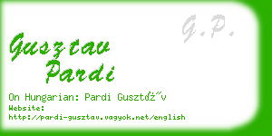 gusztav pardi business card